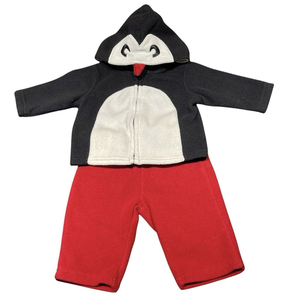 The Children's Place Boys Size 3-6 Months Fleece Penguinβ Track Suit EUC